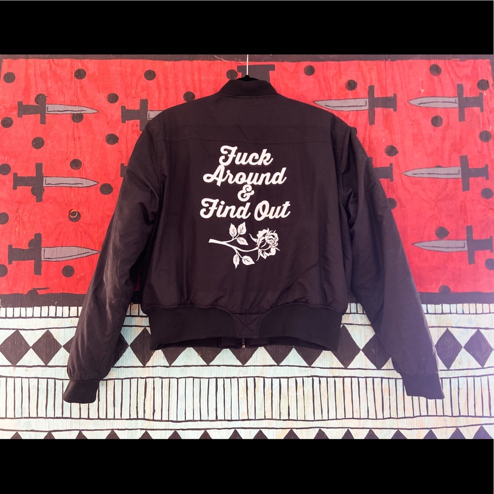 Bomber Jacket with slogan